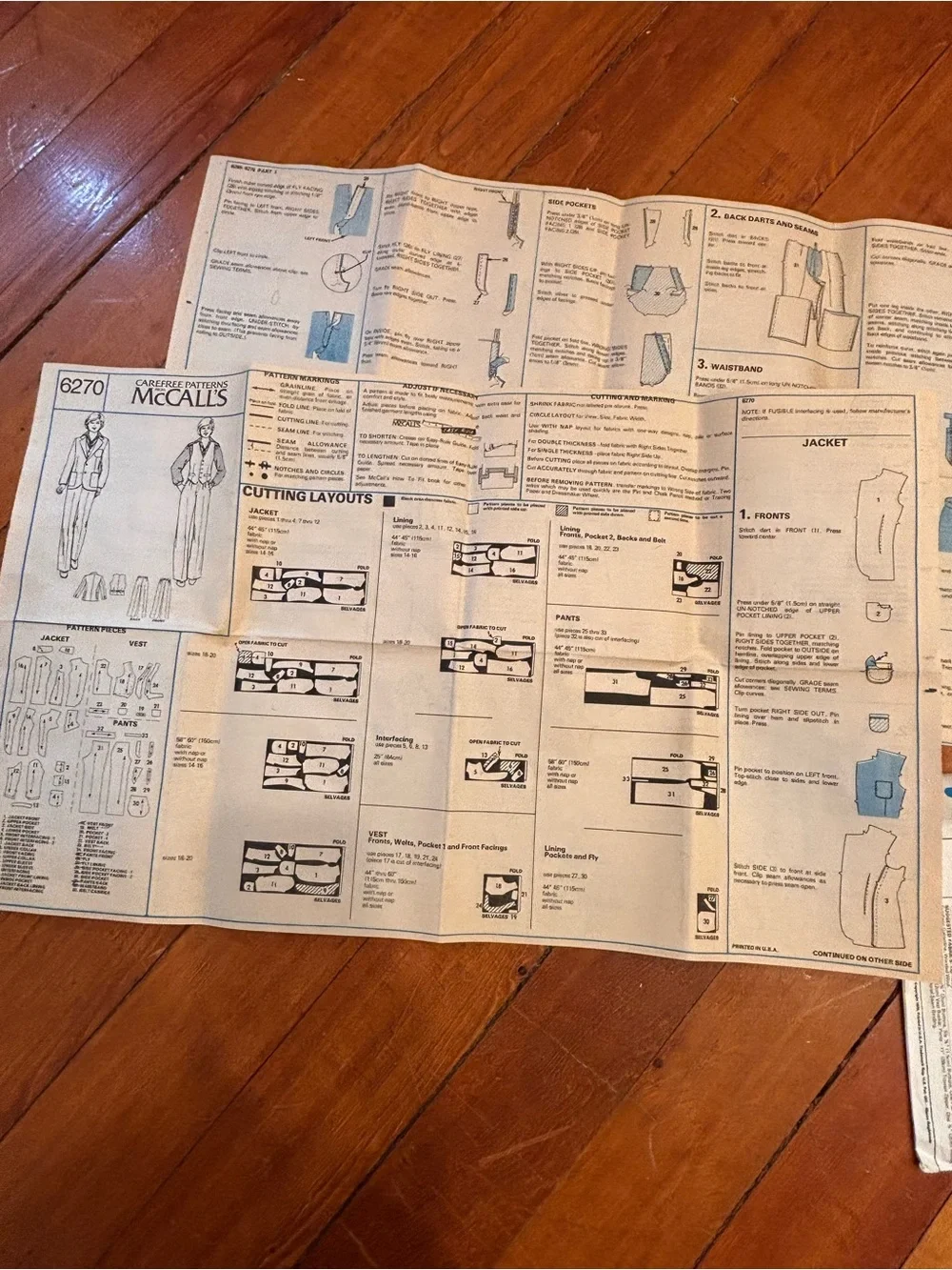 Vintage 1978 McCall’s 6270 Jimmy McNichol Suit Pattern COMPLETE Sz 14